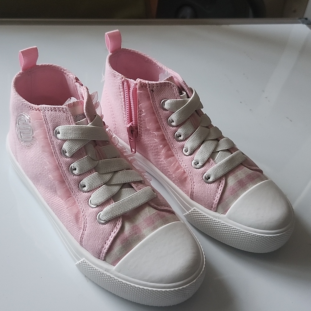 NEW Justice Sport Girl Pink Sneakers, Size 13